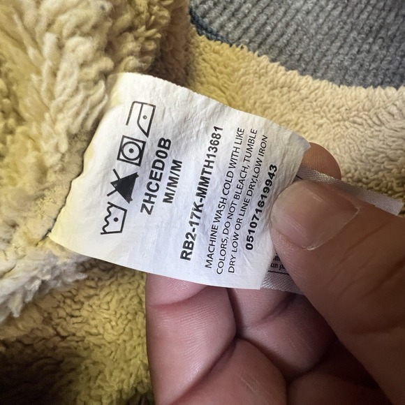 Wrangler Authentics Sherpa Lined Denim Shirt Jacket Men's Medium Blue Jean - Picture 8 of 14